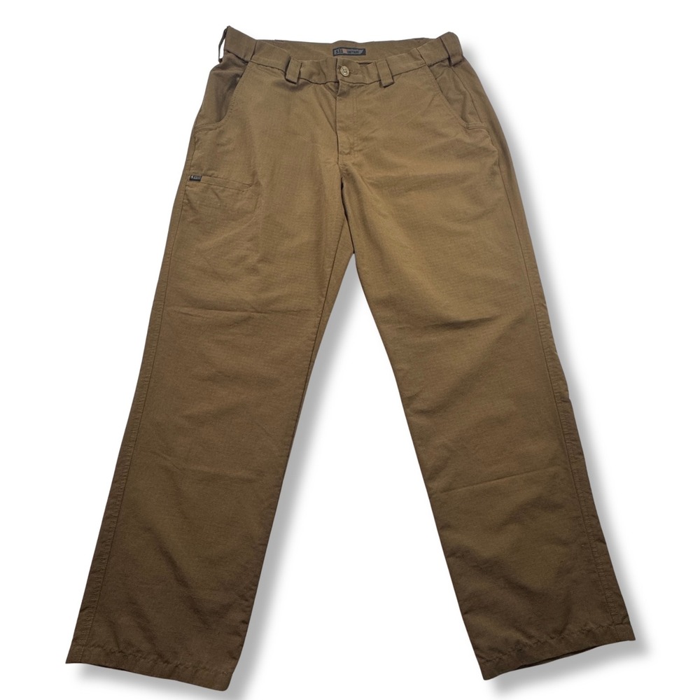 5.11 Tactical Pants Ripstop Fast-Tac Workwear Outdoor Mens Brown 36x32